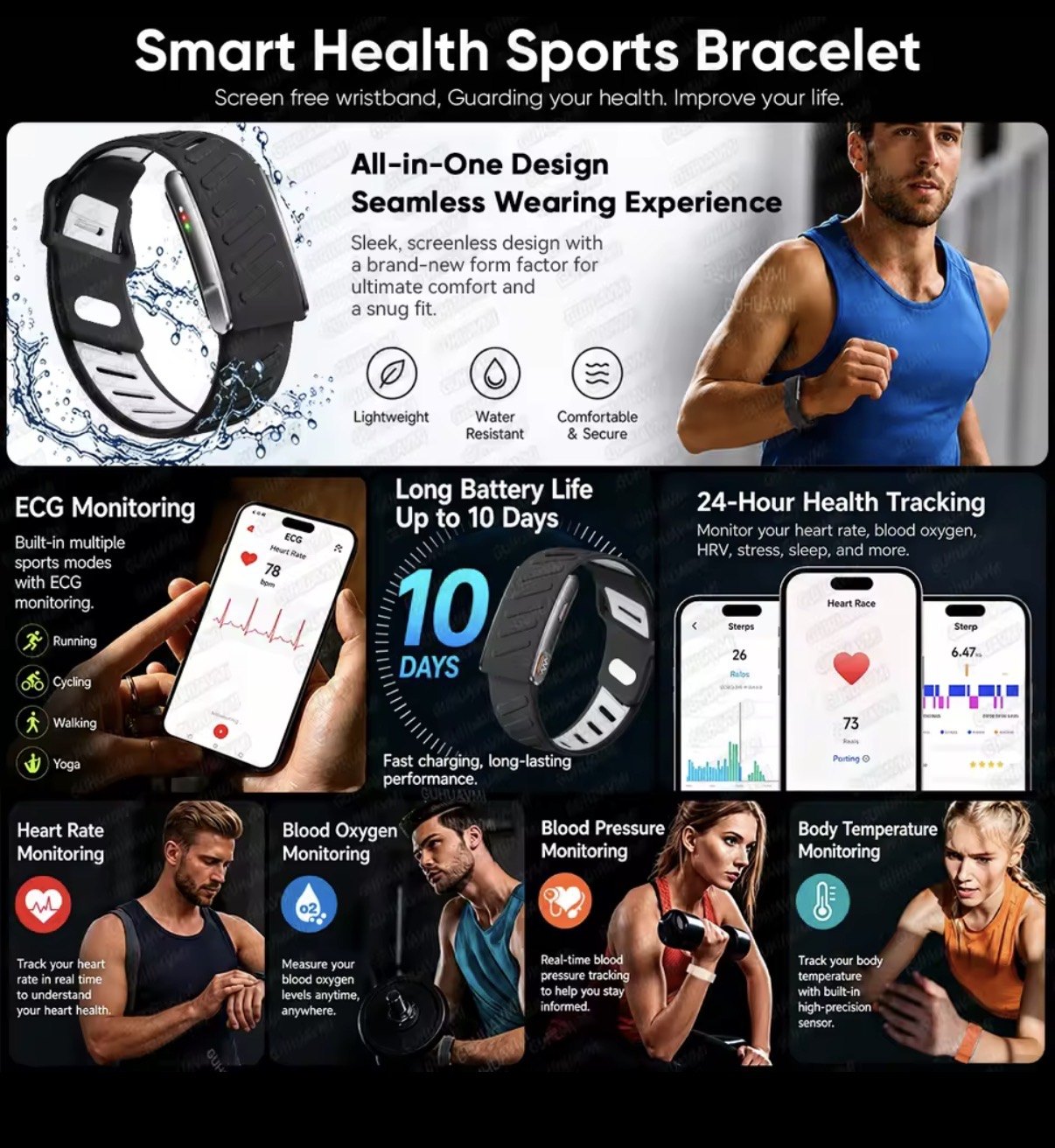 Tarcet Pulse Band feature overview: all-in-one screenless design, ECG monitoring, battery life and 24-hour health tracking